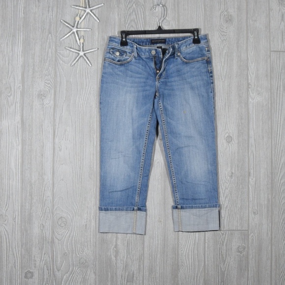 BANANA REPUBLIC Cropped Cuffed Jeans Size 26 or size 2 - Picture 4 of 8